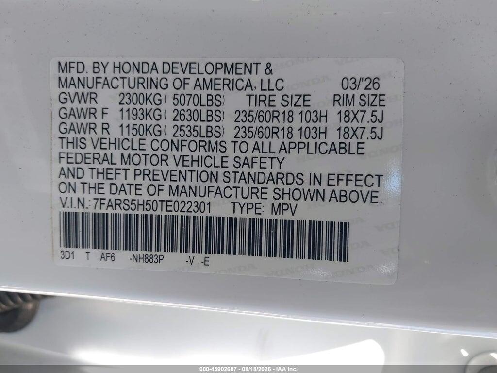 7FARS5H50TE022301 2026 HONDA CR-V HYBRID photo no. 9