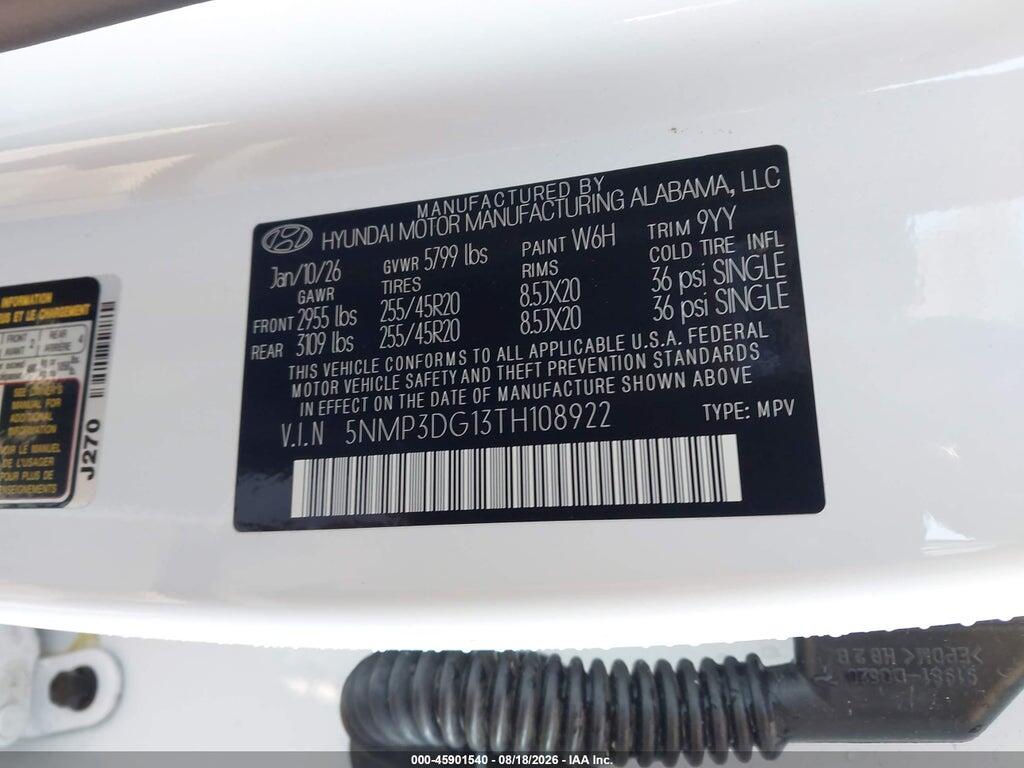 5NMP3DG13TH108922 2026 HYUNDAI SANTA FE HYBRID photo no. 9