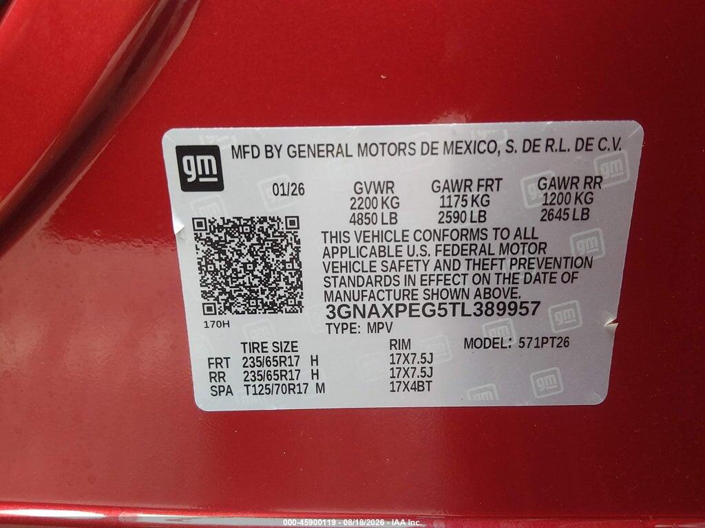 3GNAXPEG5TL389957 2026 CHEVROLET EQUINOX photo no. 9