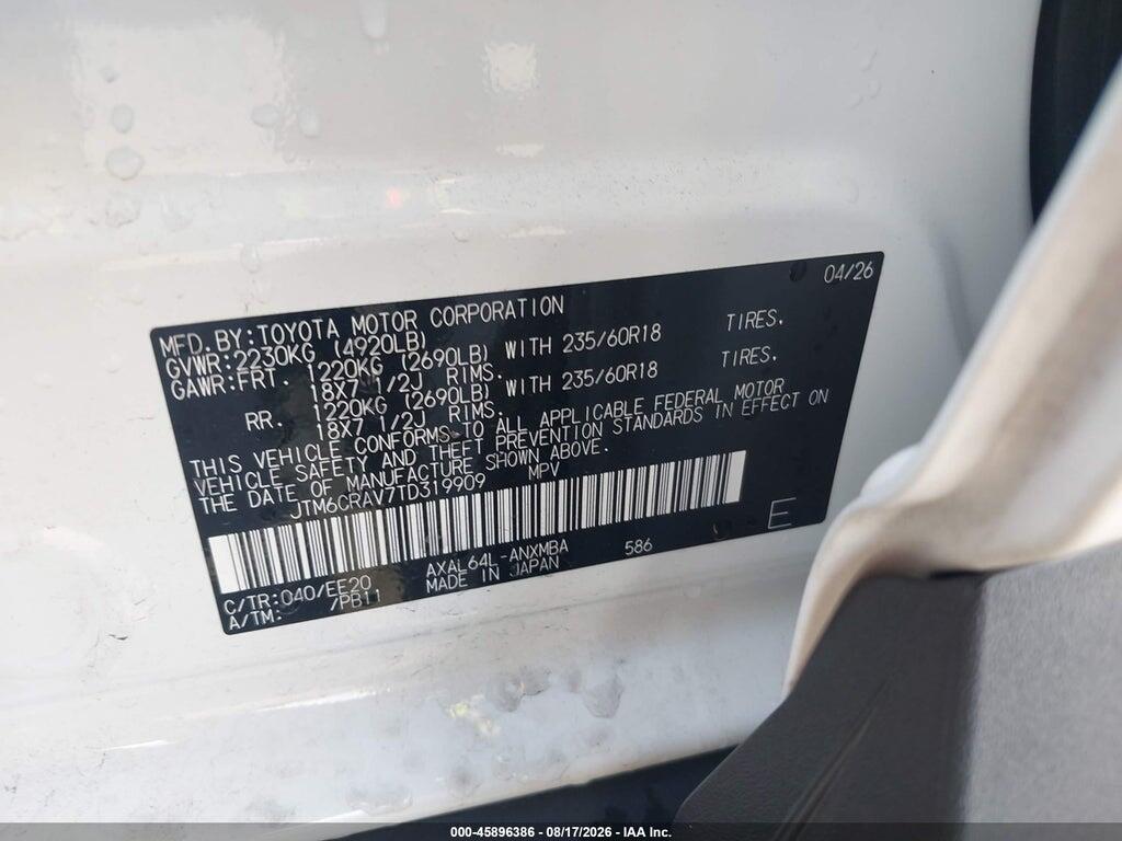 JTM6CRAV7TD319909 2026 TOYOTA RAV4 photo no. 9