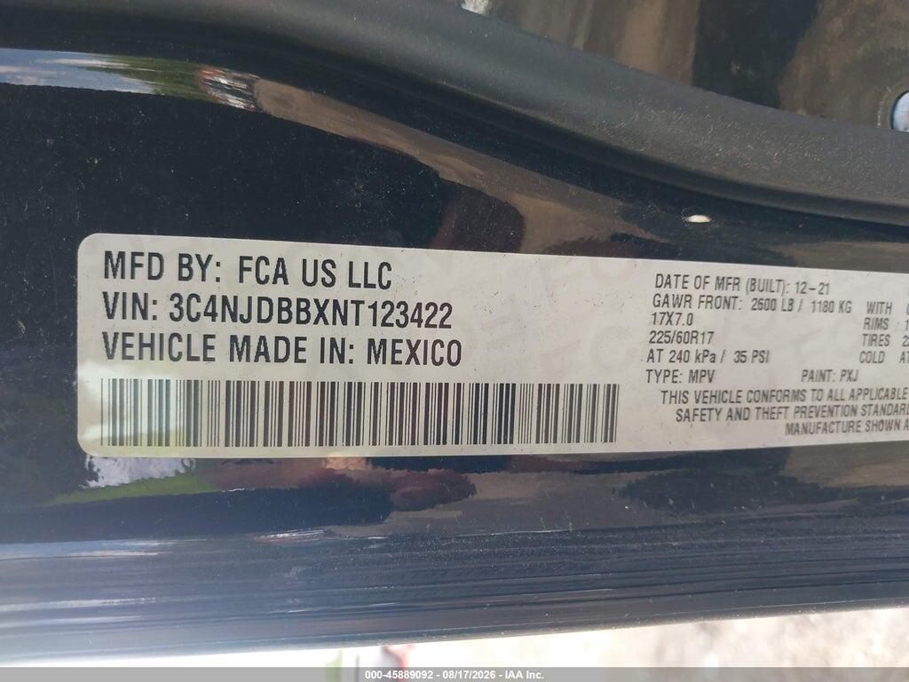 3C4NJDBBXNT123422 2022 JEEP COMPASS photo no. 9