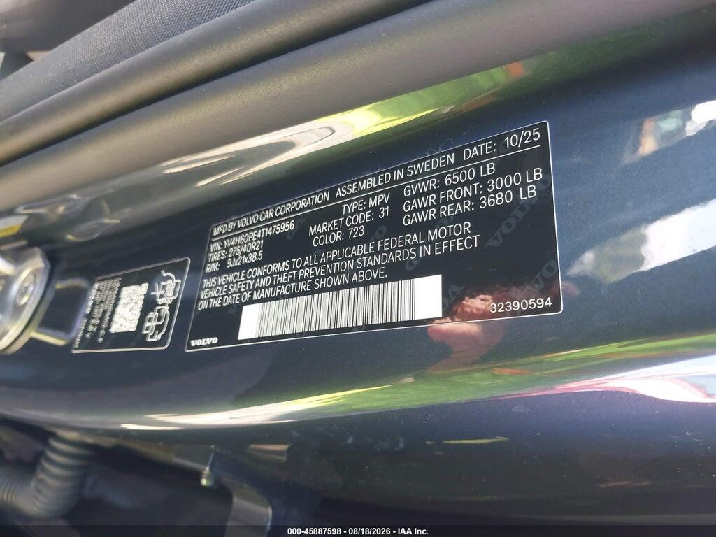 YV4H60PE4T1475956 2026 VOLVO XC90 PLUG-IN HYBRID photo no. 9