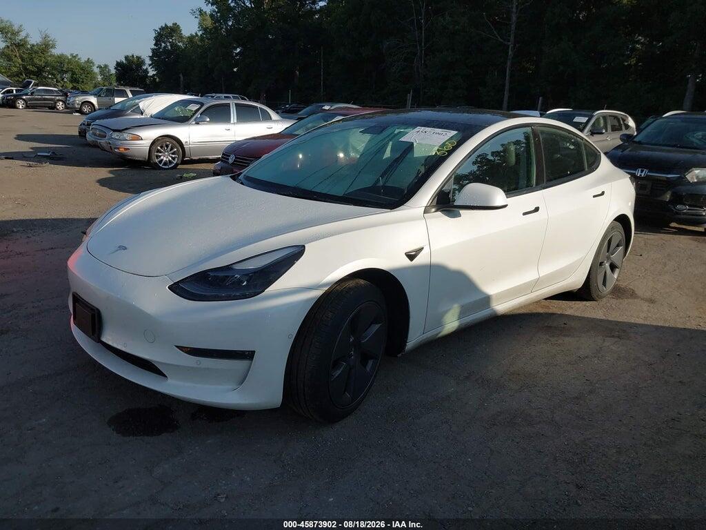 5YJ3E1EB2NF314546 2022 TESLA MODEL 3 photo no. 2