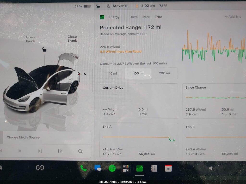 5YJ3E1EB2NF314546 2022 TESLA MODEL 3 photo no. 7