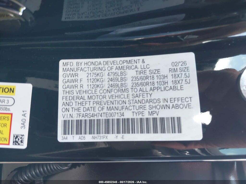7FARS4H74TE007134 2026 HONDA CR-V photo no. 9
