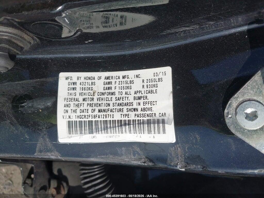 1HGCR2F58FA129710 2015 HONDA ACCORD photo no. 9
