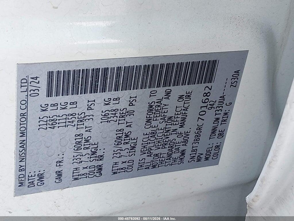 5N1BT3BB6RC701682 2024 NISSAN ROGUE photo no. 9