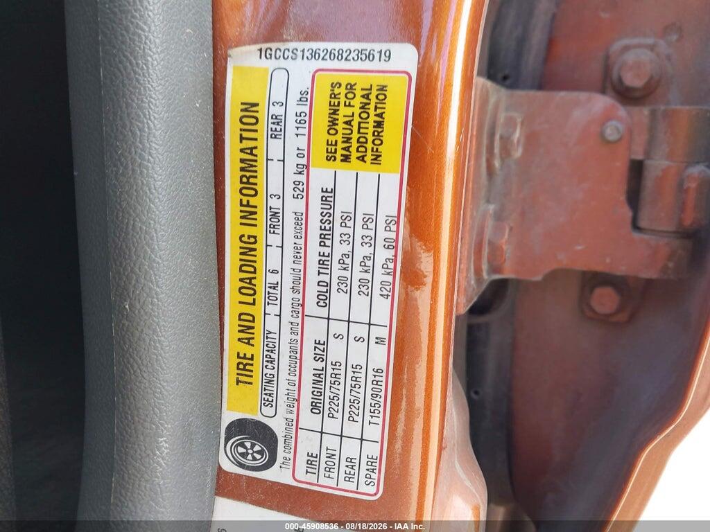 1GCCS136268235619 2006 CHEVROLET COLORADO photo no. 9