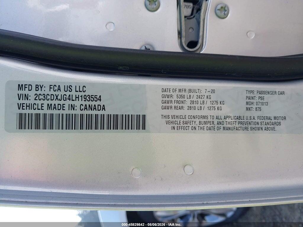 2C3CDXJG4LH193554 2020 DODGE CHARGER photo no. 9