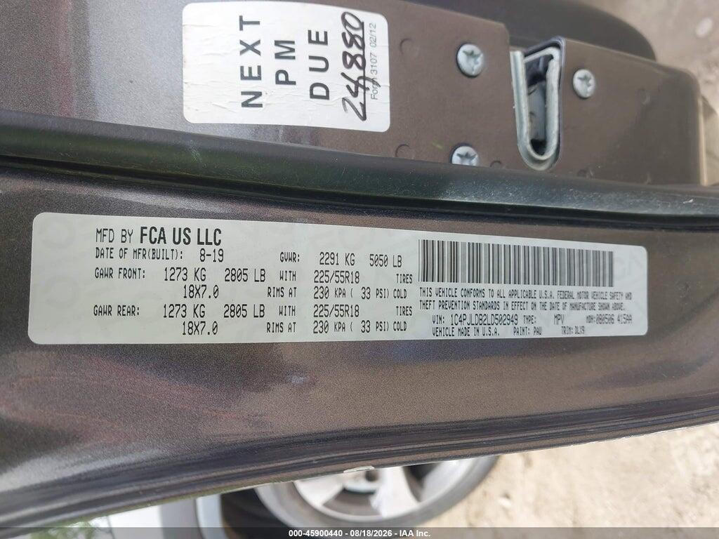 1C4PJLDB2LD502949 2020 JEEP CHEROKEE photo no. 9