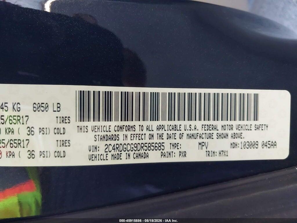 2C4RDGCG9DR585685 2013 DODGE GRAND CARAVAN photo no. 9