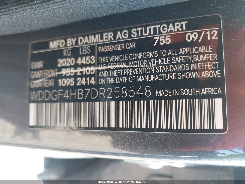 WDDGF4HB7DR258548 2013 MERCEDES-BENZ C 250 photo no. 9
