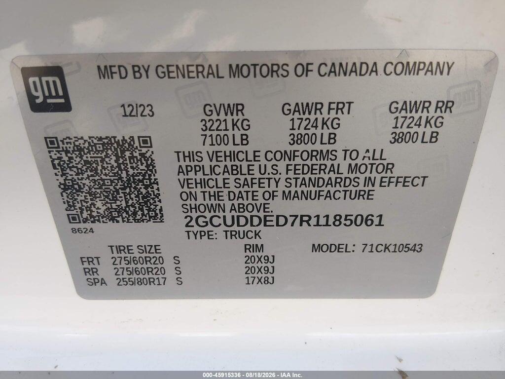 2GCUDDED7R1185061 2024 CHEVROLET SILVERADO 1500 photo no. 9