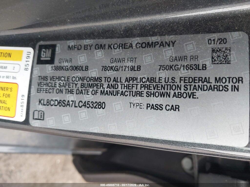 KL8CD6SA7LC453280 2020 CHEVROLET SPARK photo no. 9