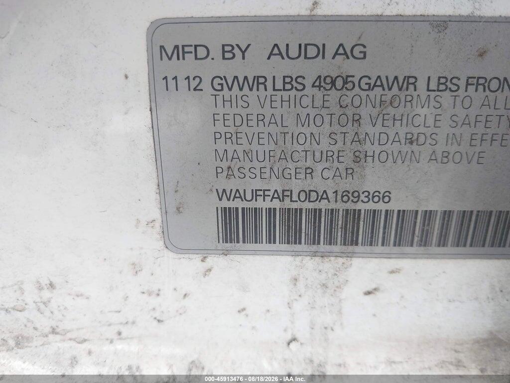WAUFFAFL0DA169366 2013 AUDI A4 photo no. 9