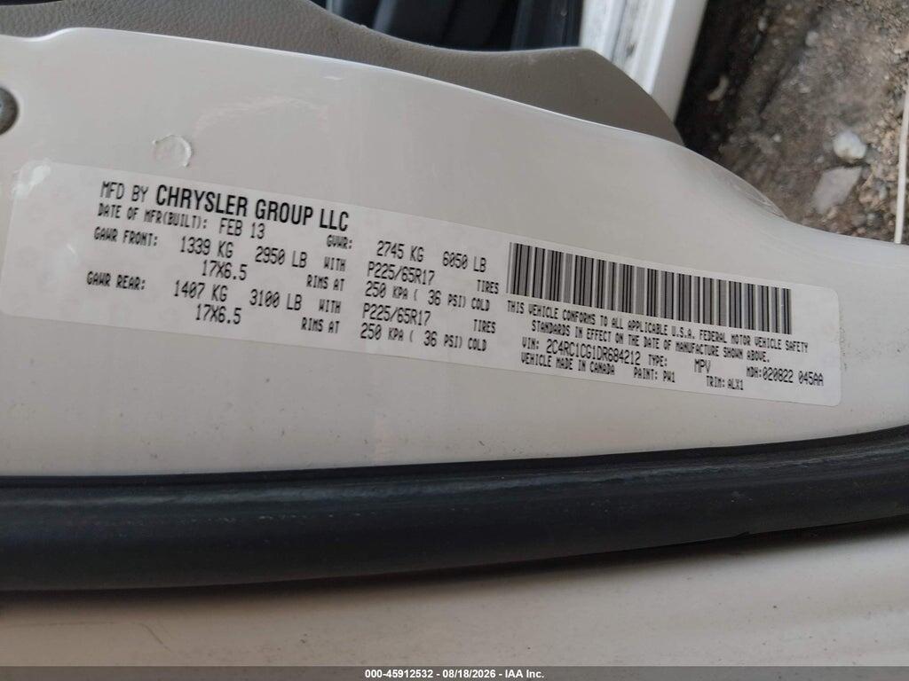 2C4RC1CG1DR684212 2013 CHRYSLER TOWN & COUNTRY photo no. 9