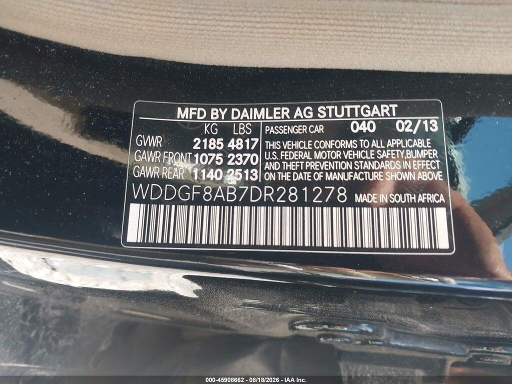 WDDGF8AB7DR281278 2013 MERCEDES-BENZ C 300 photo no. 9