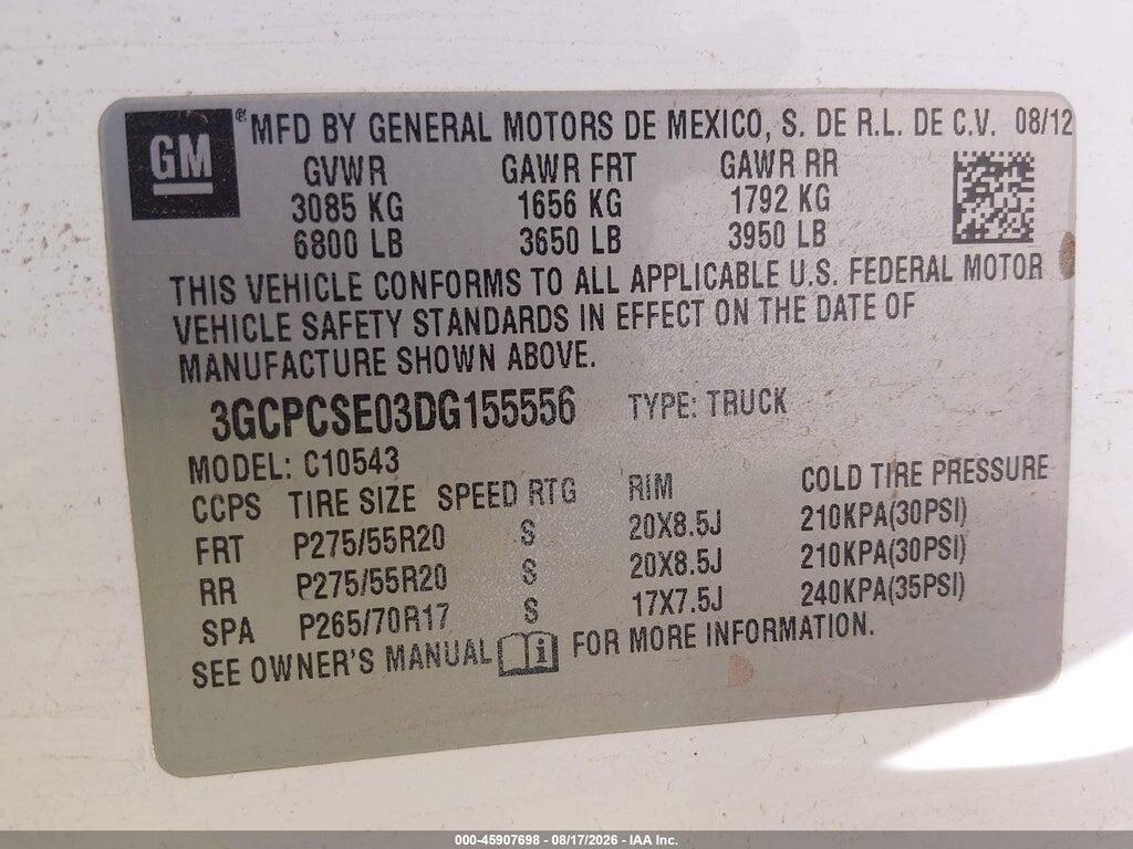 3GCPCSE03DG155556 2013 CHEVROLET SILVERADO 1500 photo no. 9