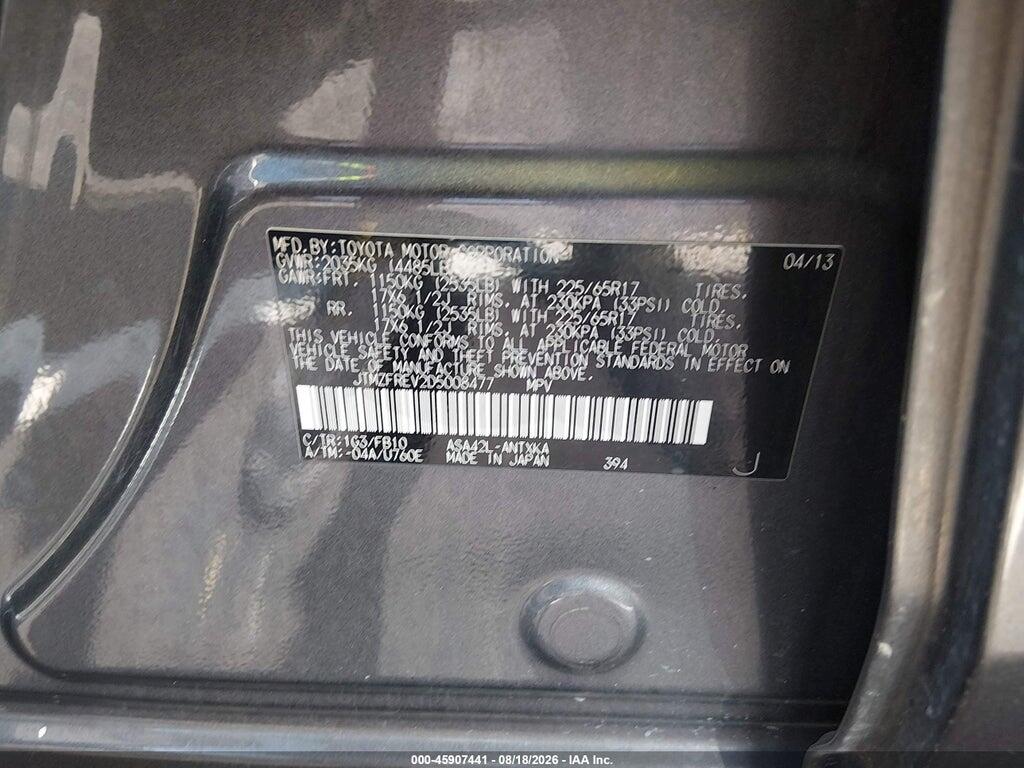 JTMZFREV2D5008477 2013 TOYOTA RAV4 photo no. 9