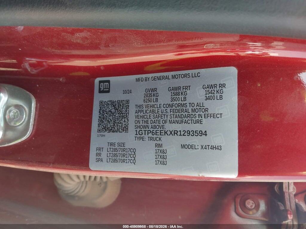 1GTP6EEKXR1293594 2024 GMC CANYON photo no. 9