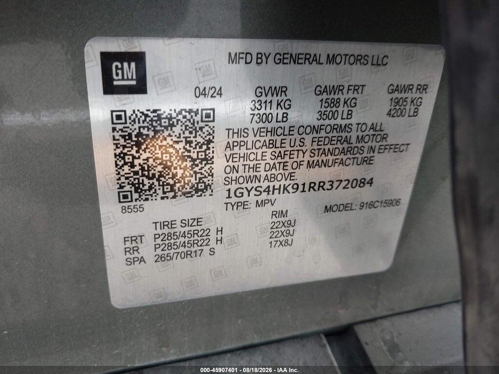 1GYS4HK91RR372084 2024 CADILLAC ESCALADE photo no. 9
