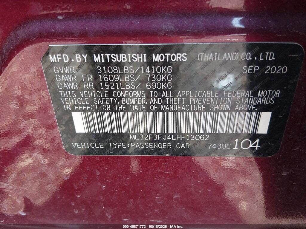 ML32F3FJ4LHF13062 2020 MITSUBISHI MIRAGE G4 photo no. 9