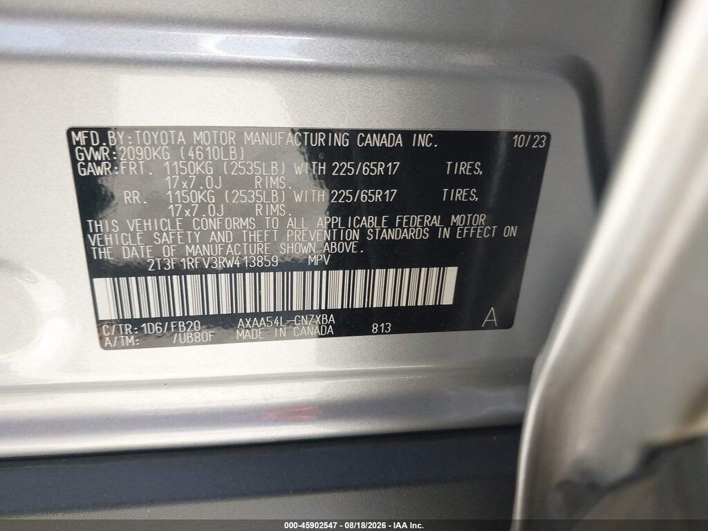 2T3F1RFV3RW413859 2024 TOYOTA RAV4 photo no. 9