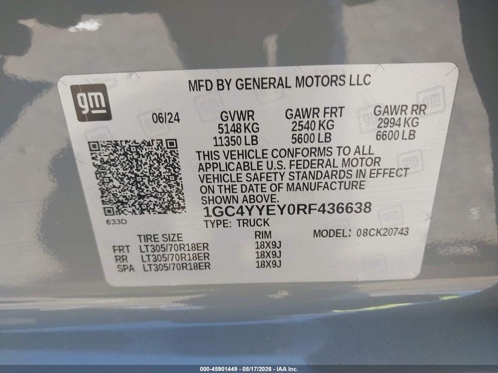 1GC4YYEY0RF436638 2024 CHEVROLET SILVERADO 2500HD photo no. 9