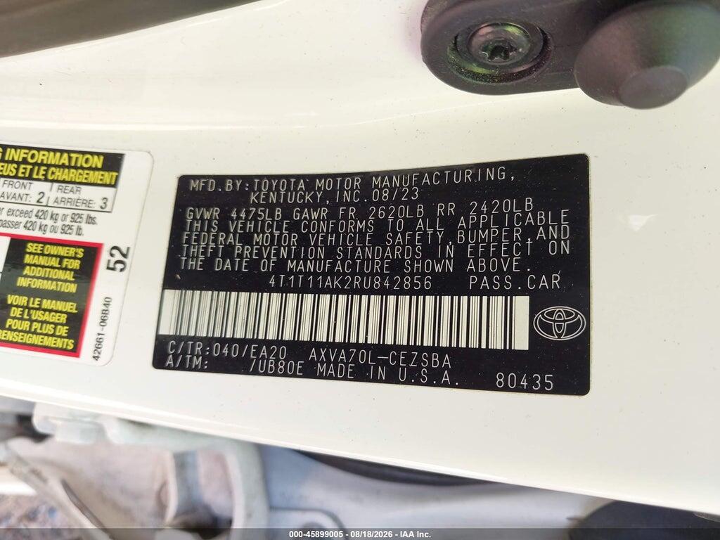 4T1T11AK2RU842856 2024 TOYOTA CAMRY photo no. 9