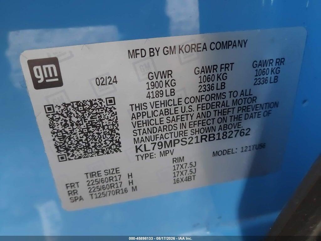 KL79MPS21RB182762 2024 CHEVROLET TRAILBLAZER photo no. 9