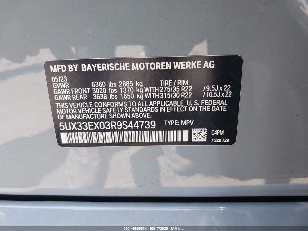 5UX33EX03R9S44739 2024 BMW X6 photo no. 9
