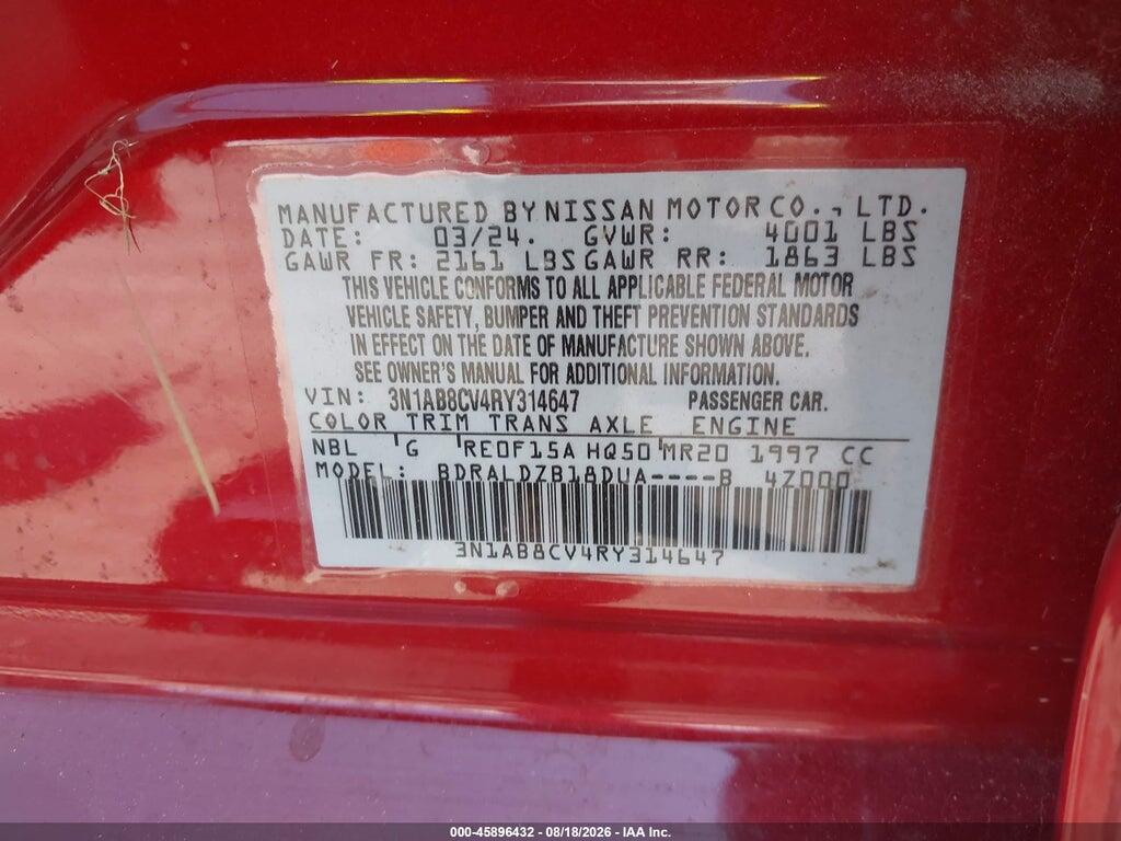 3N1AB8CV4RY314647 2024 NISSAN SENTRA photo no. 9