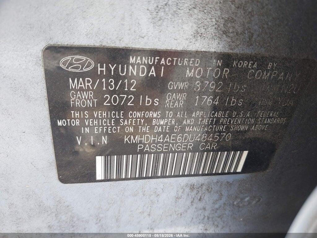 KMHDH4AE6DU484570 2013 HYUNDAI ELANTRA photo no. 9
