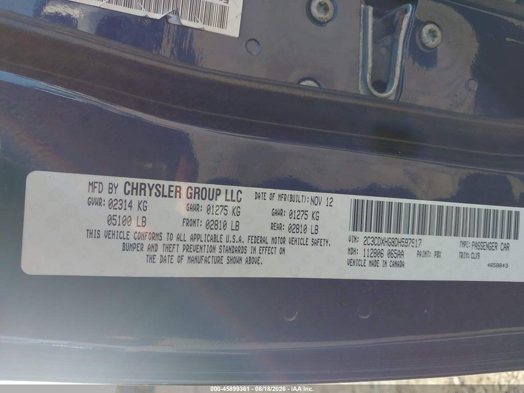 2C3CDXHG8DH597917 2013 DODGE CHARGER photo no. 9