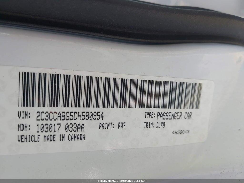 2C3CCABG5DH580954 2013 CHRYSLER 300 photo no. 9