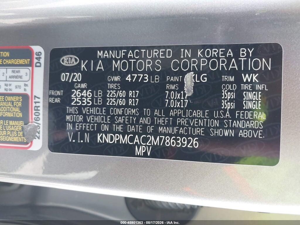 KNDPMCAC2M7863926 2021 KIA SPORTAGE photo no. 9