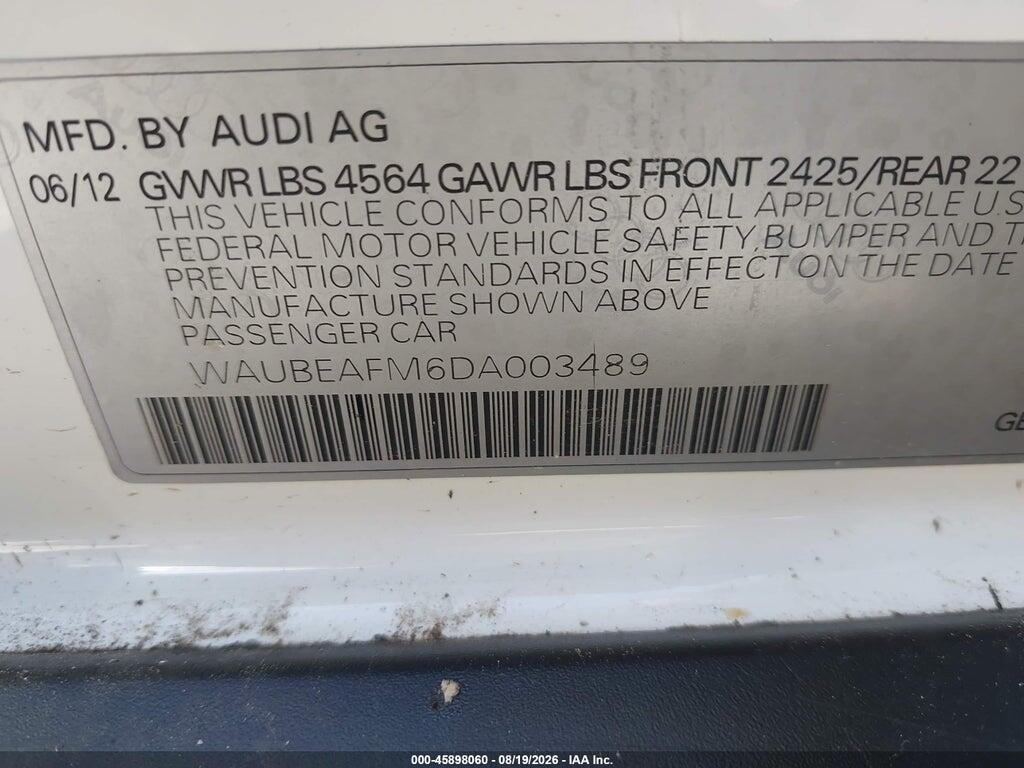 WAUBEAFM6DA003489 2013 AUDI A3 photo no. 9