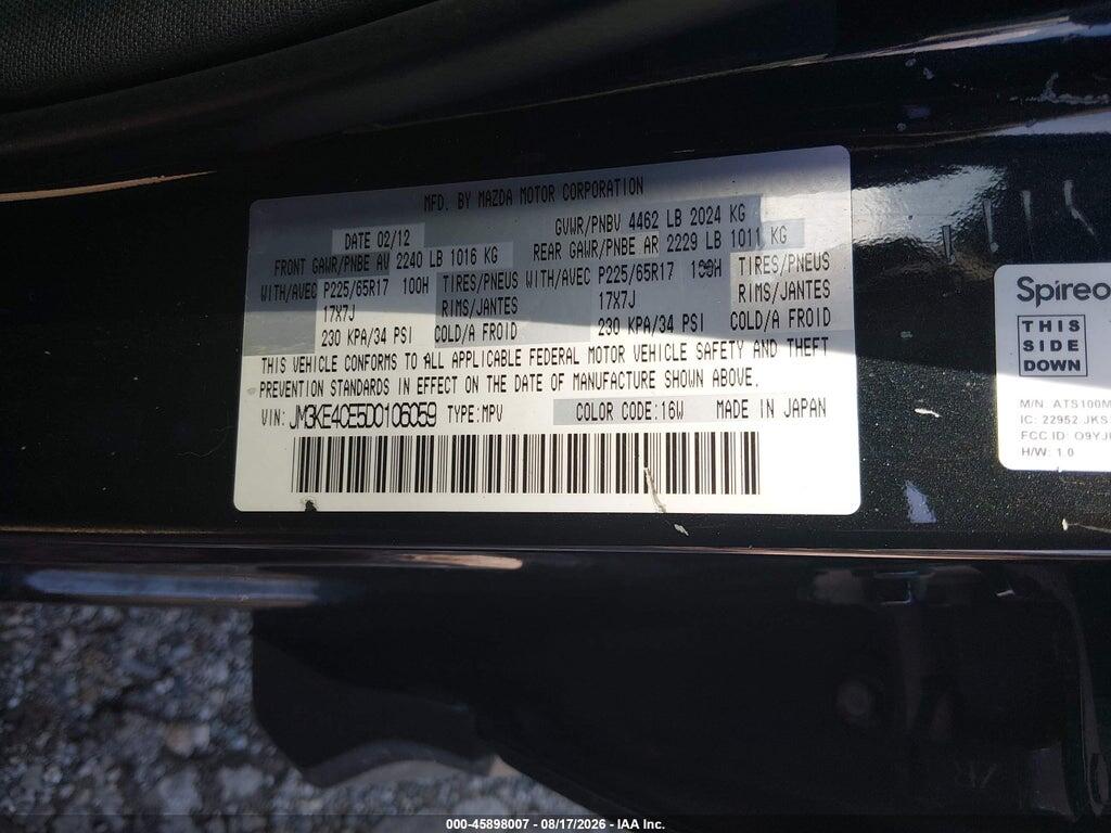 JM3KE4CE5D0106059 2013 MAZDA CX-5 photo no. 9