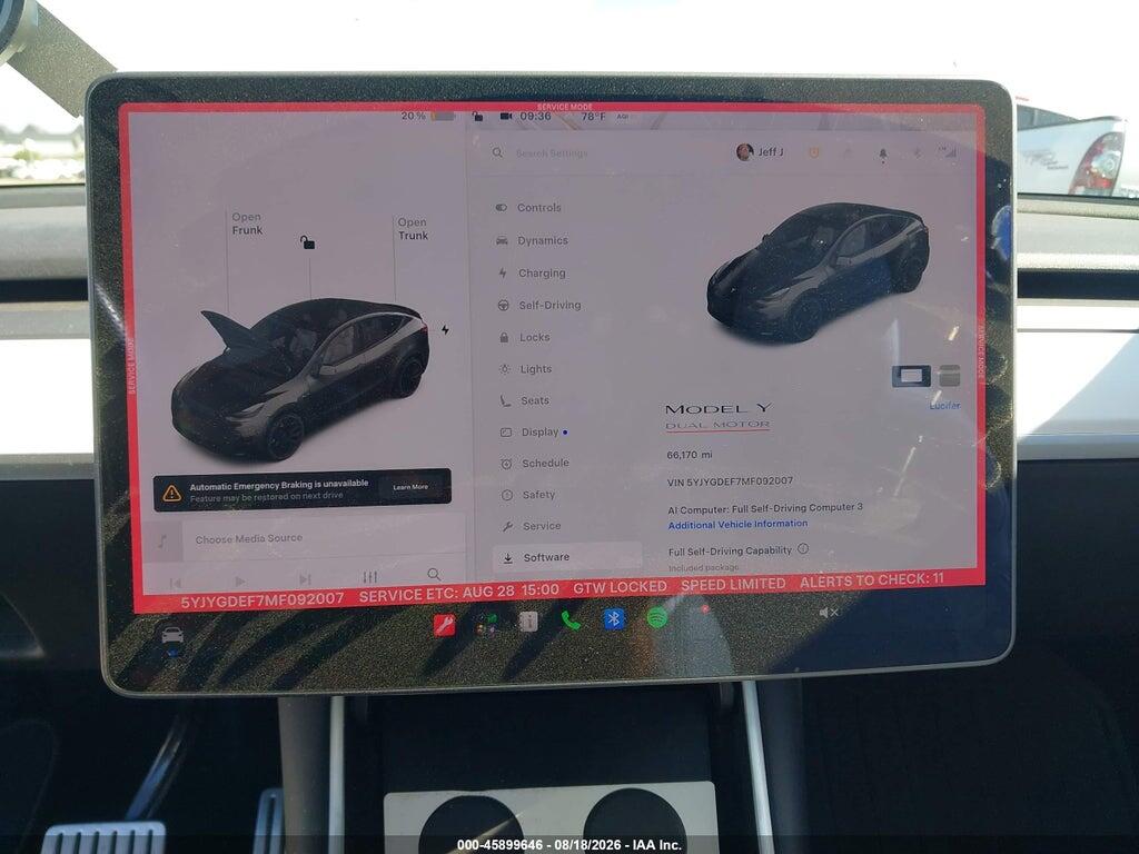 5YJYGDEF7MF092007 2021 TESLA MODEL Y photo no. 7