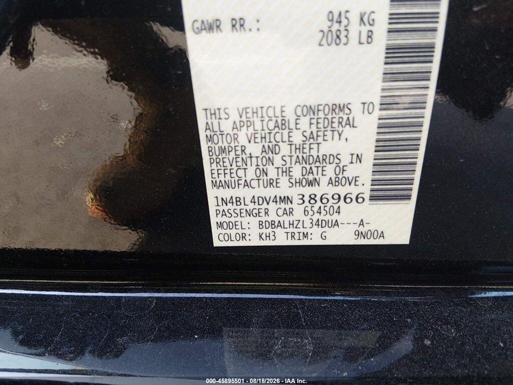 1N4BL4DV4MN386966 2021 NISSAN ALTIMA photo no. 9