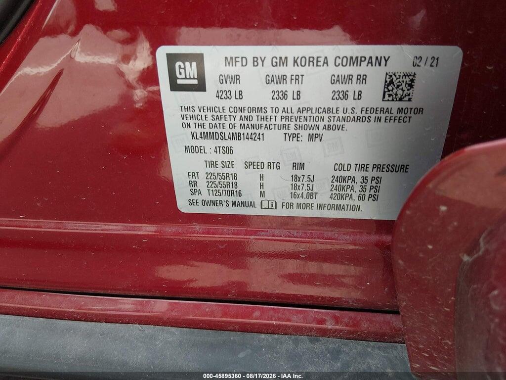 KL4MMDSL4MB144241 2021 BUICK ENCORE GX photo no. 9