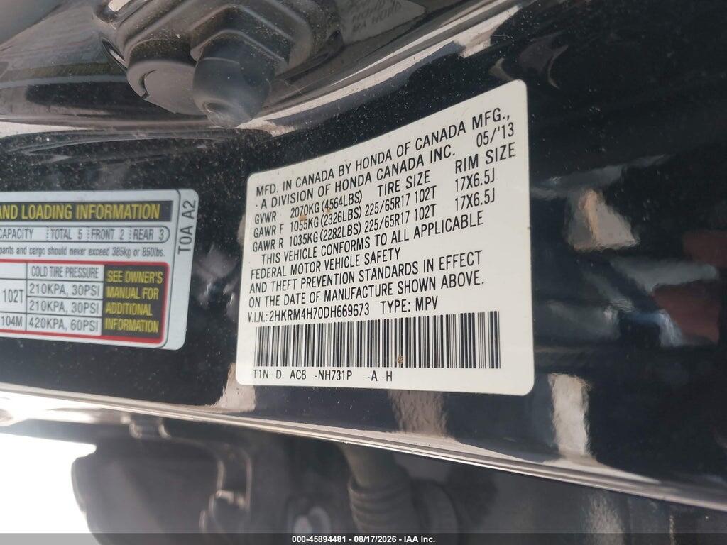 2HKRM4H70DH669673 2013 HONDA CR-V photo no. 9