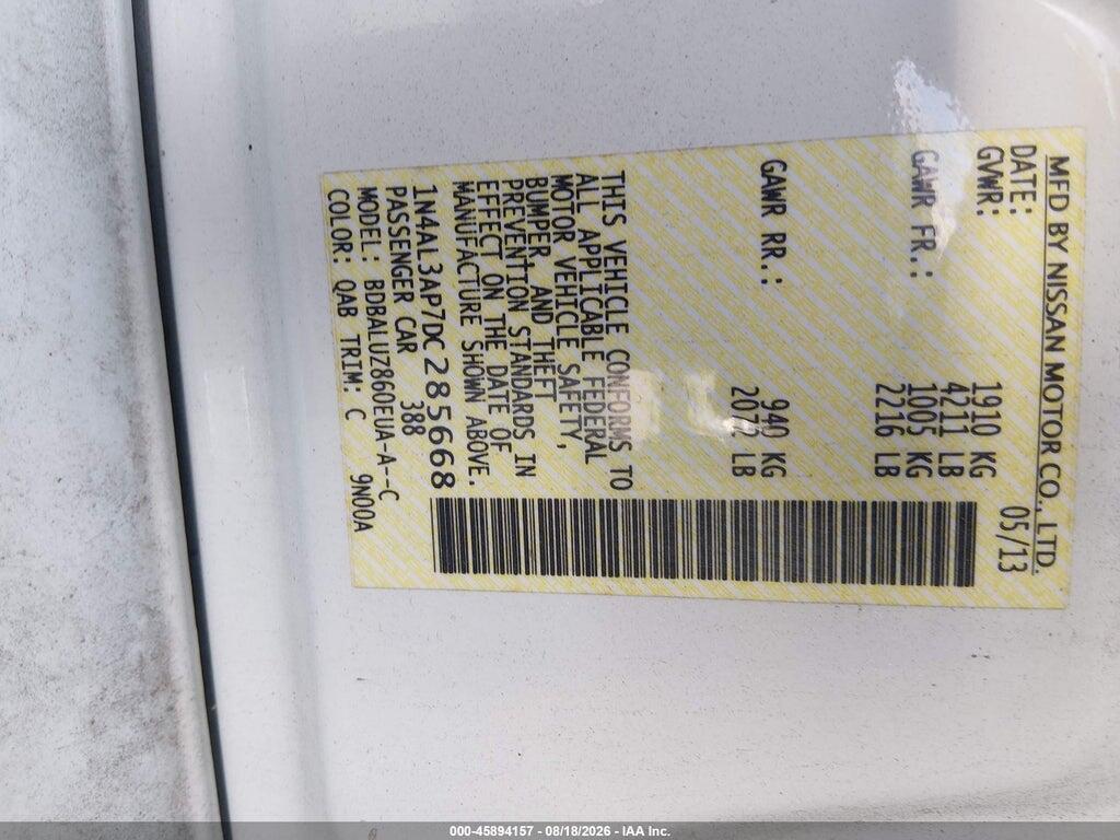 1N4AL3AP7DC285668 2013 NISSAN ALTIMA photo no. 9