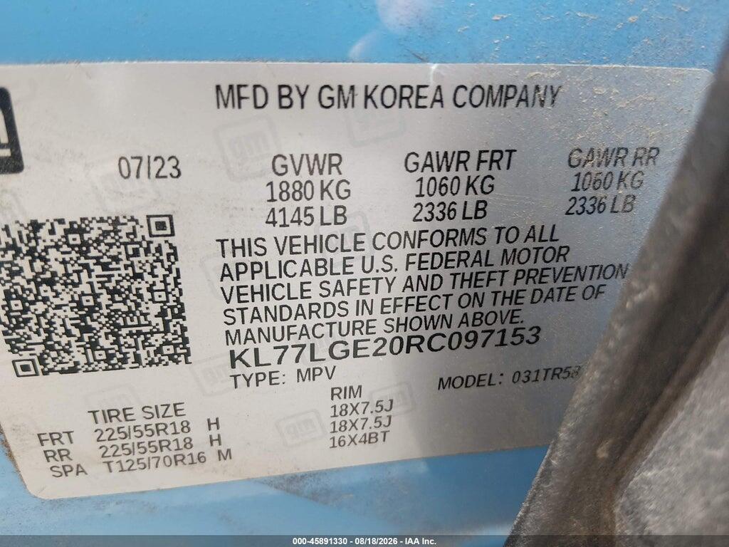 KL77LGE20RC097153 2024 CHEVROLET TRAX photo no. 9