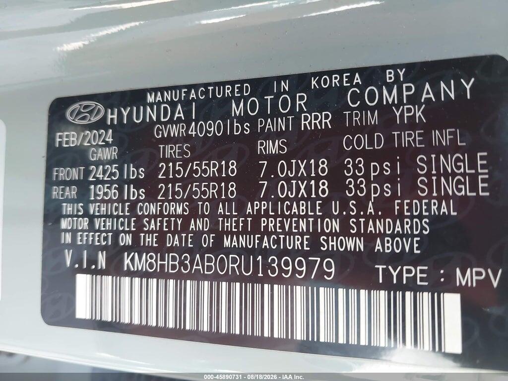 KM8HB3AB0RU139979 2024 HYUNDAI KONA photo no. 9