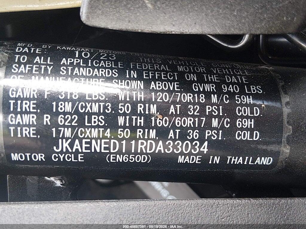 JKAENED11RDA33034 2024 KAWASAKI EN650 photo no. 10