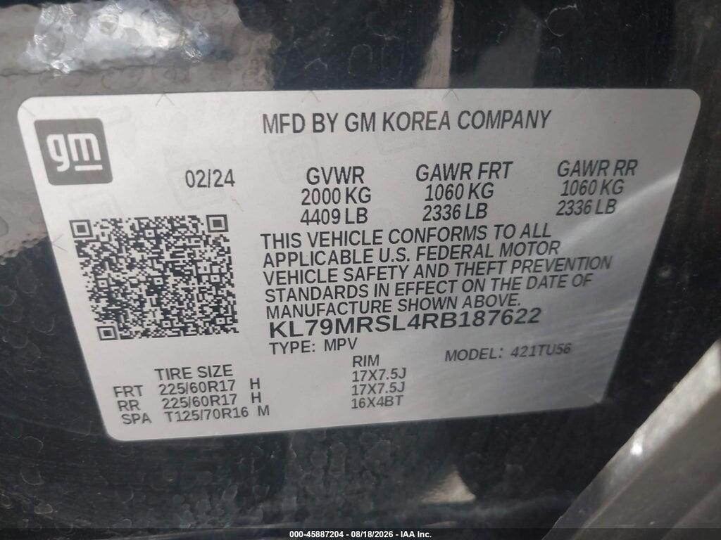 KL79MRSL4RB187622 2024 CHEVROLET TRAILBLAZER photo no. 9