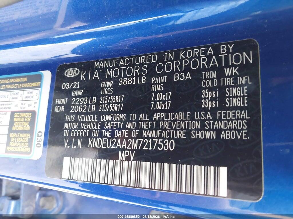 KNDEU2AA2M7217530 2021 KIA SELTOS photo no. 9