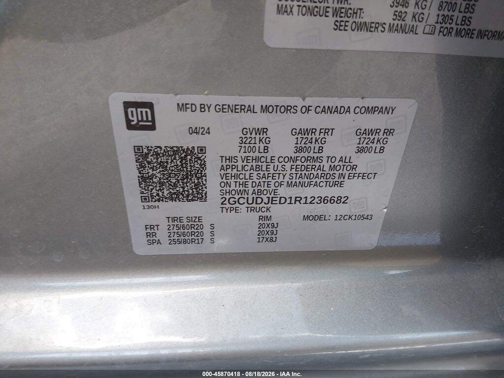 2GCUDJED1R1236682 2024 CHEVROLET SILVERADO 1500 photo no. 9