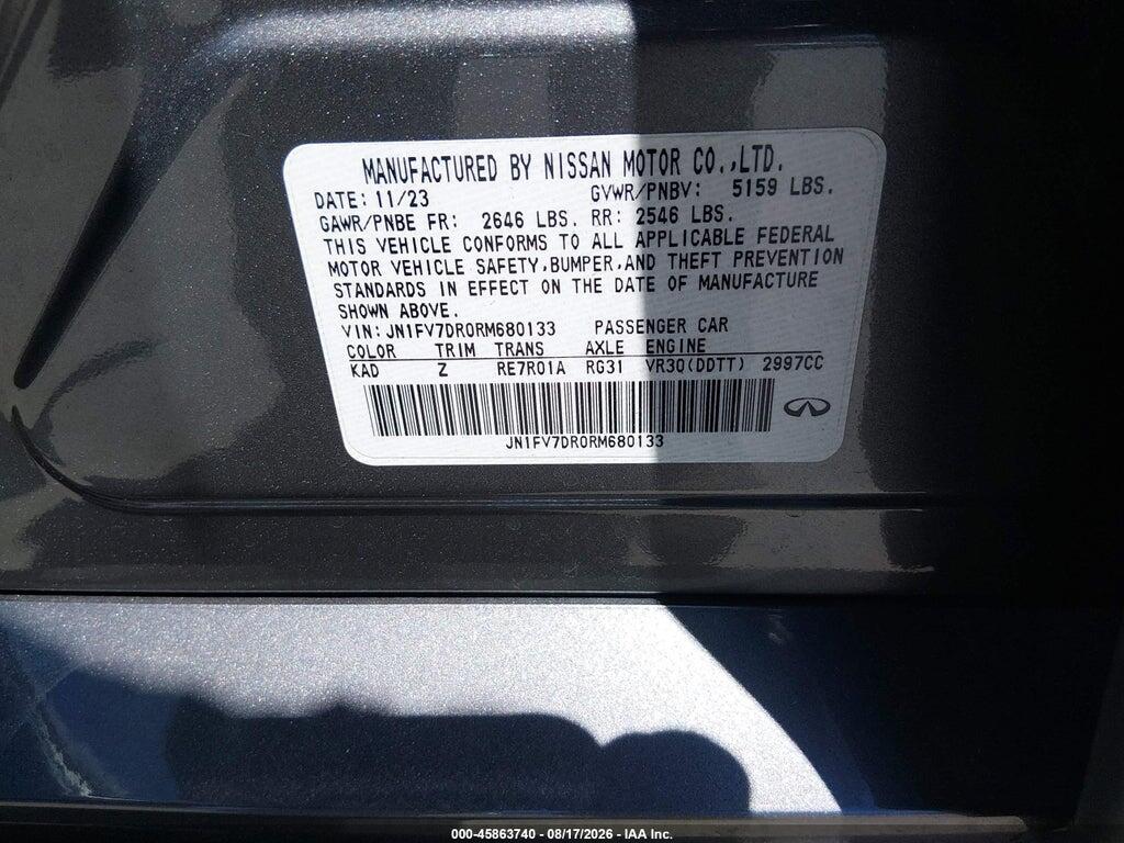 JN1FV7DR0RM680133 2024 INFINITI Q50 photo no. 9
